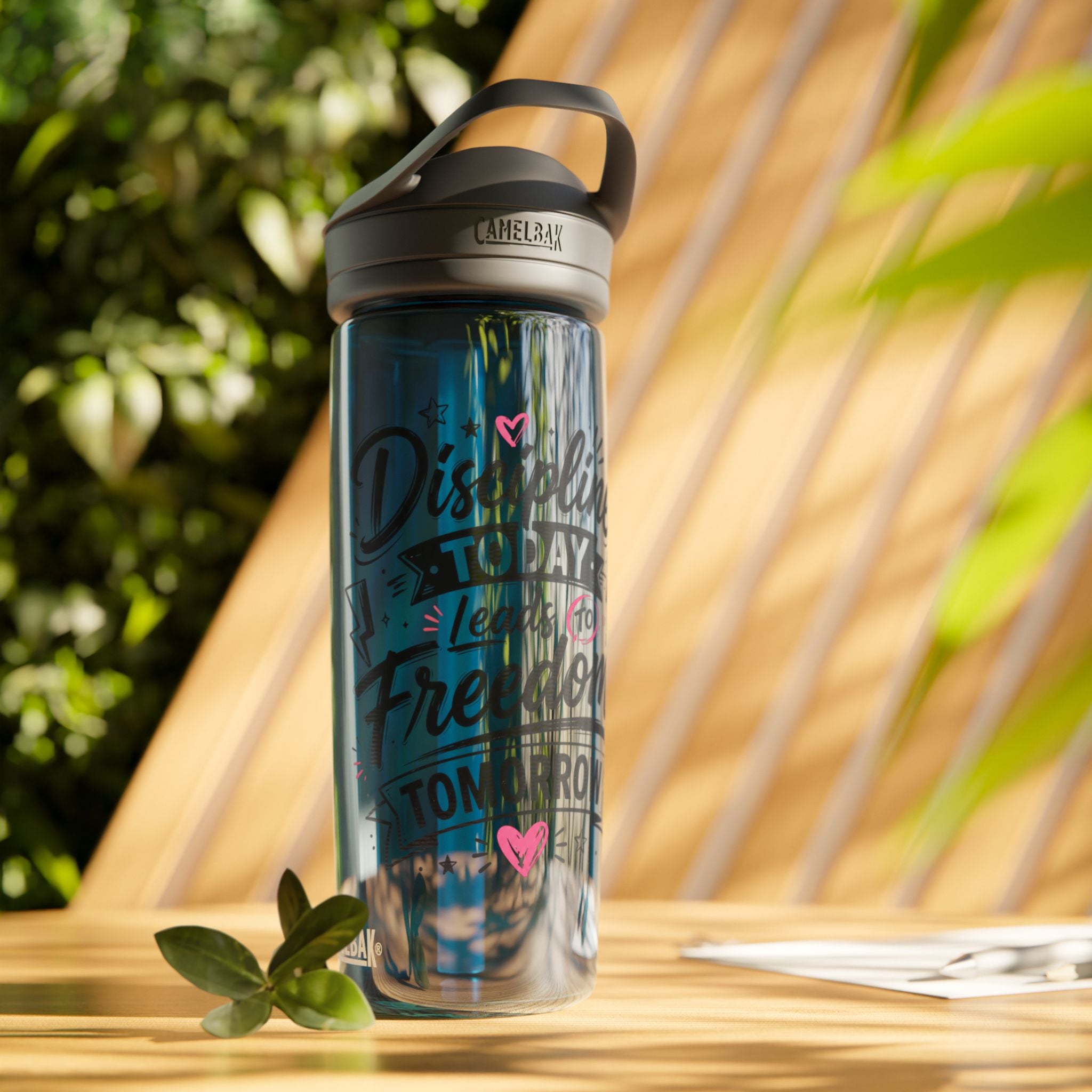 Discipline Today Leads to Freedom Tomorrow Water Bottle – Motivational CamelBak Eddy® 20/25oz