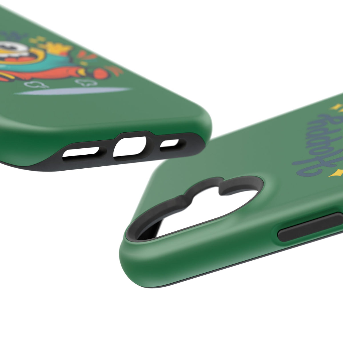 Happy Monster Magnetic Protective Phone Case Green