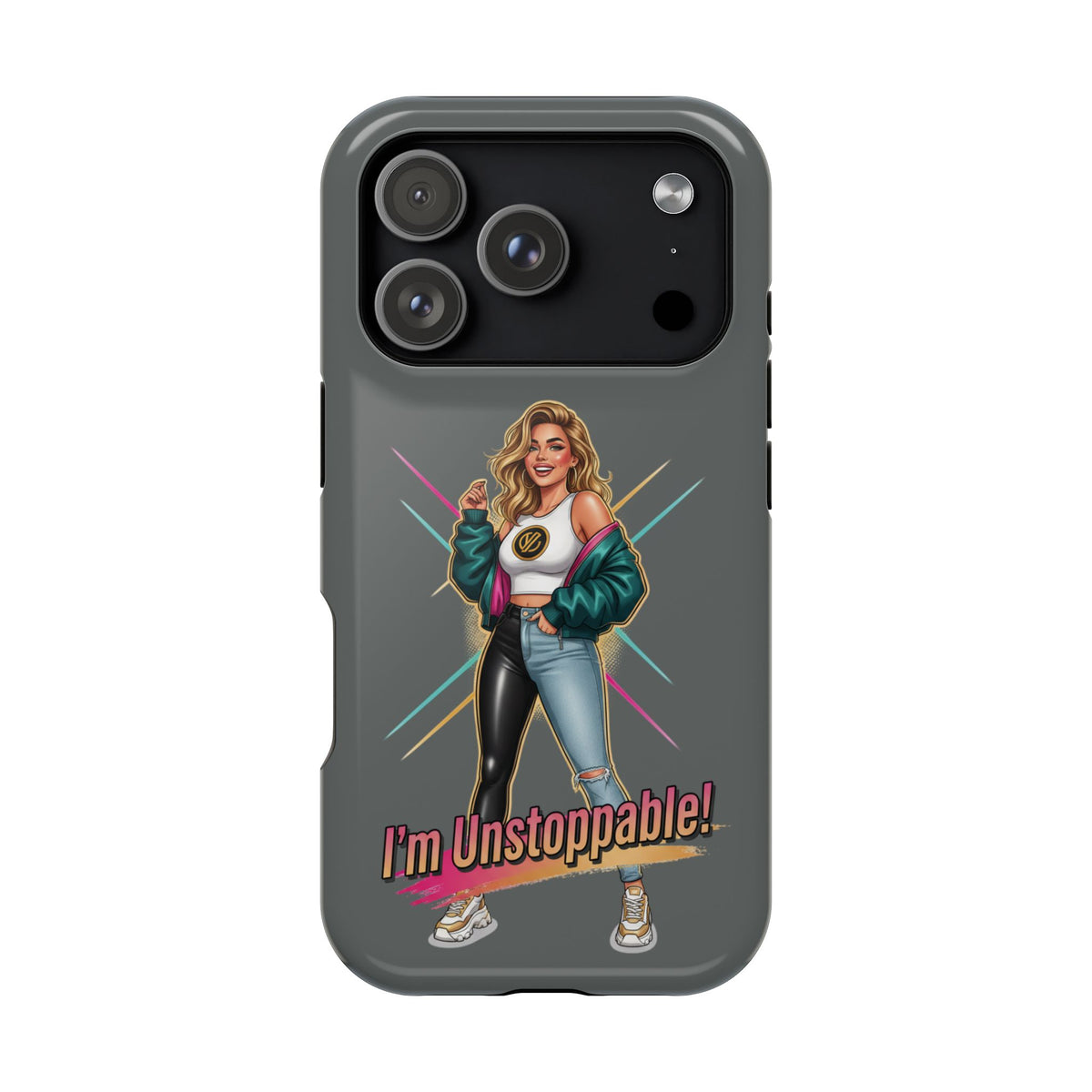 I'm Unstoppable Magnetic Protective Phone Case Gray