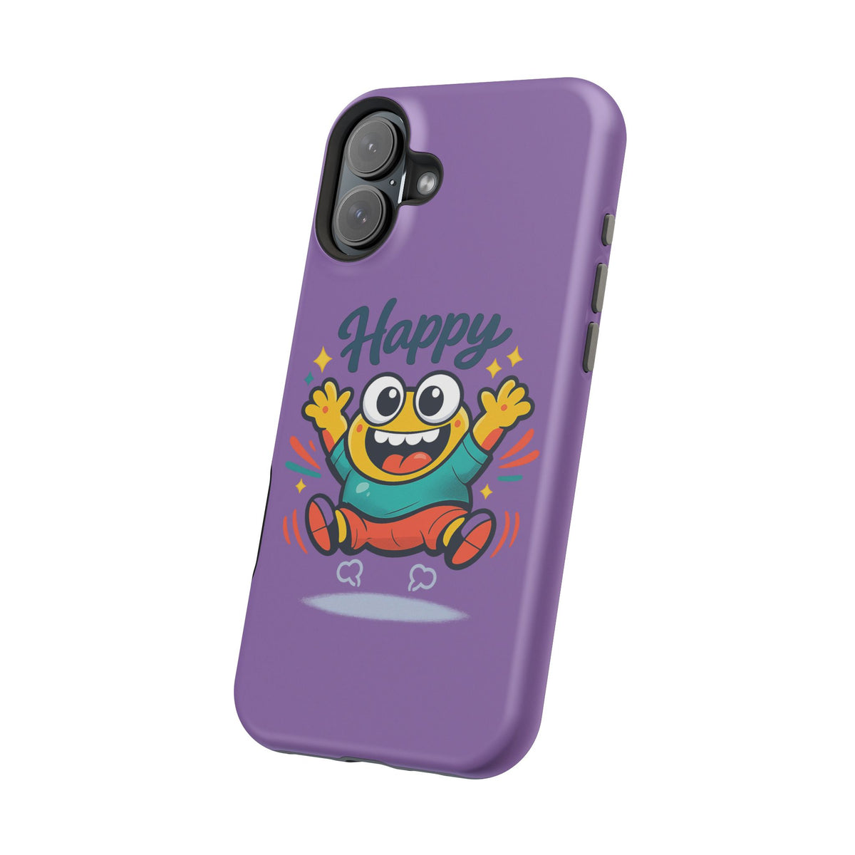 Happy Monster Magnetic Protective Phone Case Purple