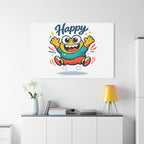Happy Blob Cartoon Canvas Bold Kawaii Wall Art