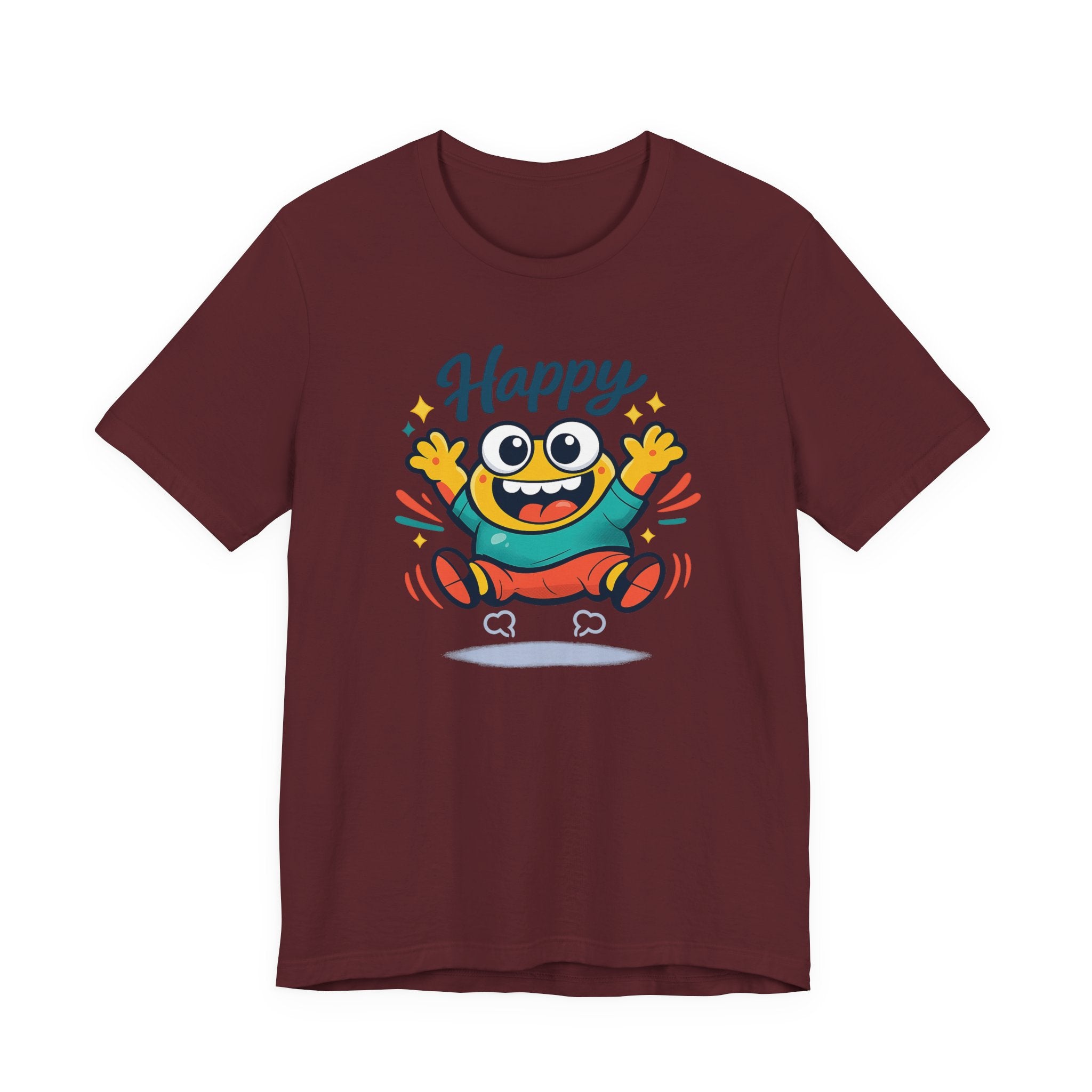 Happy Mood Blob Tee | kawaii minimal, thick outline emoji cartoon