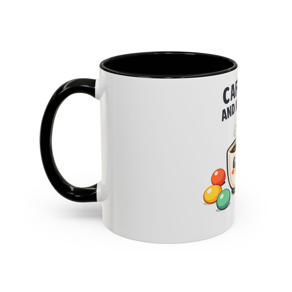 Caffeine and Kindness Coffee Mug — Cute Kawaii Tea Cup Accent Mug (11/15oz)