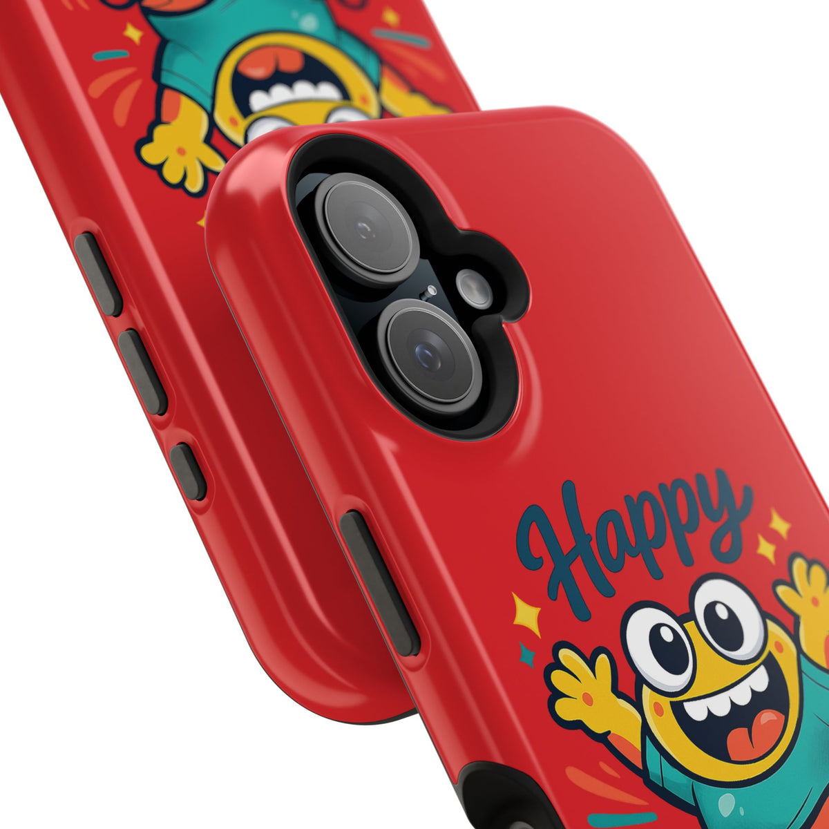 Happy Monster Magnetic Protective Phone Case Red