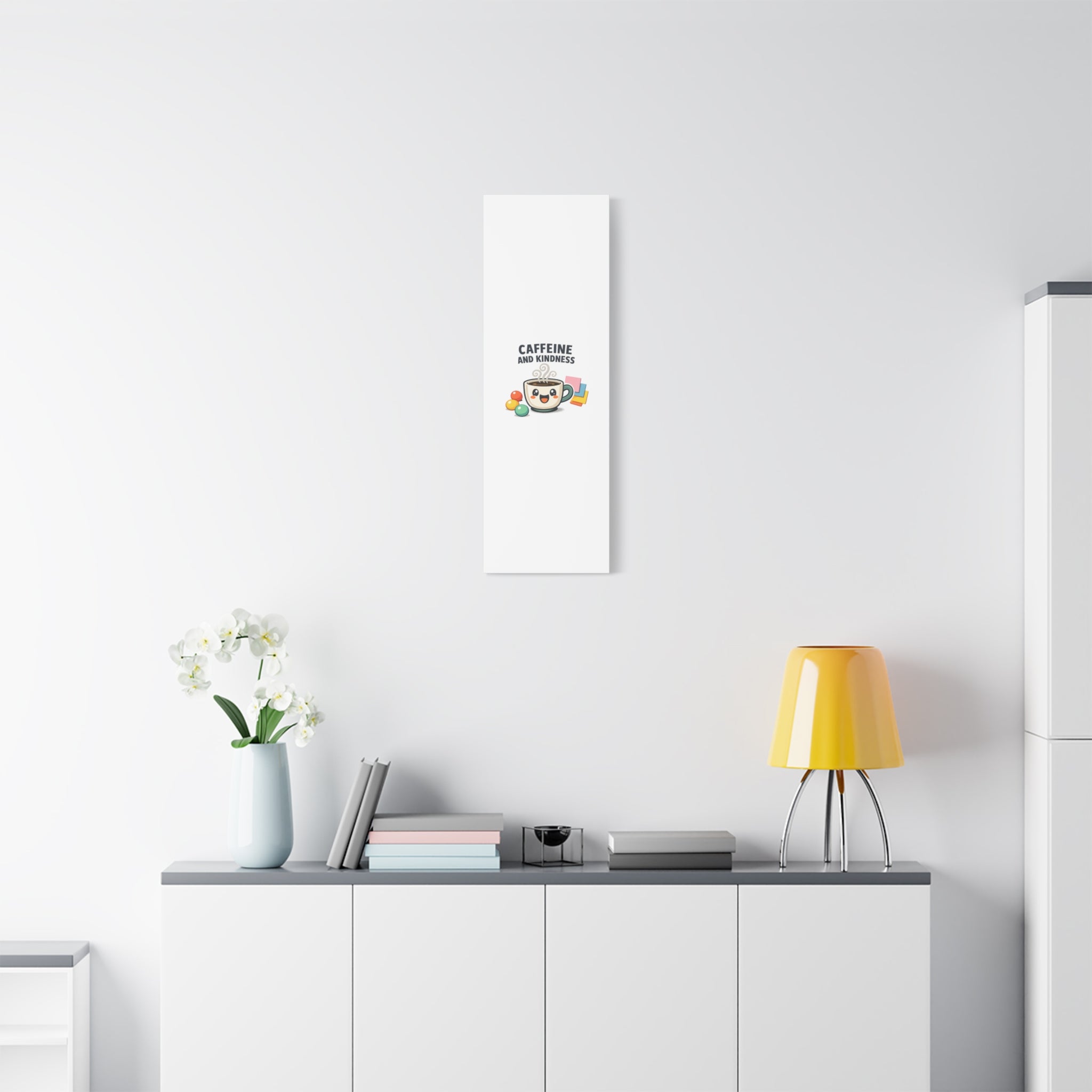 Caffeine and Kindness Canvas | Office Humor, Coffee Fuel Wall Art