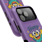 Happy Monster Magnetic Protective Phone Case Purple