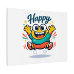 Happy Blob Cartoon Canvas Bold Kawaii Wall Art