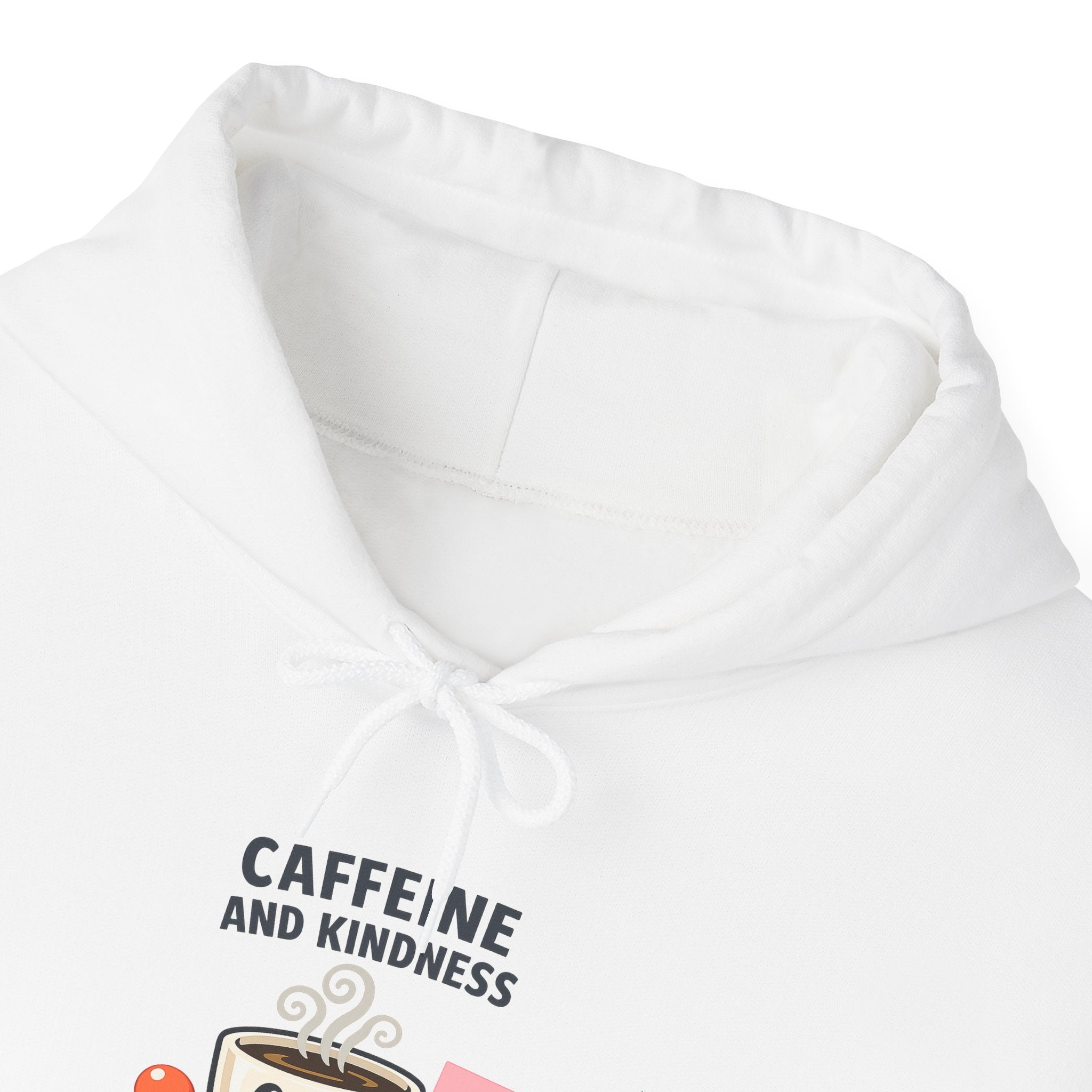 Caffeine and Kindness Hoodie - Cozy Coffee-Themed Sweatshirt