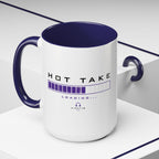 Accent Coffee Mug — "Hot Take Loading" Progress Bar Coffee Mug