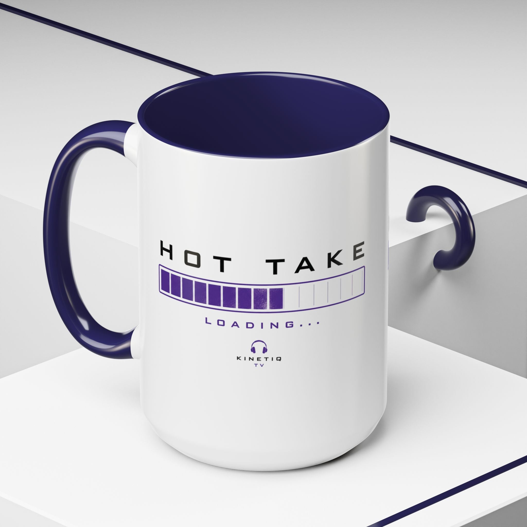 Accent Coffee Mug — "Hot Take Loading" Progress Bar Coffee Mug