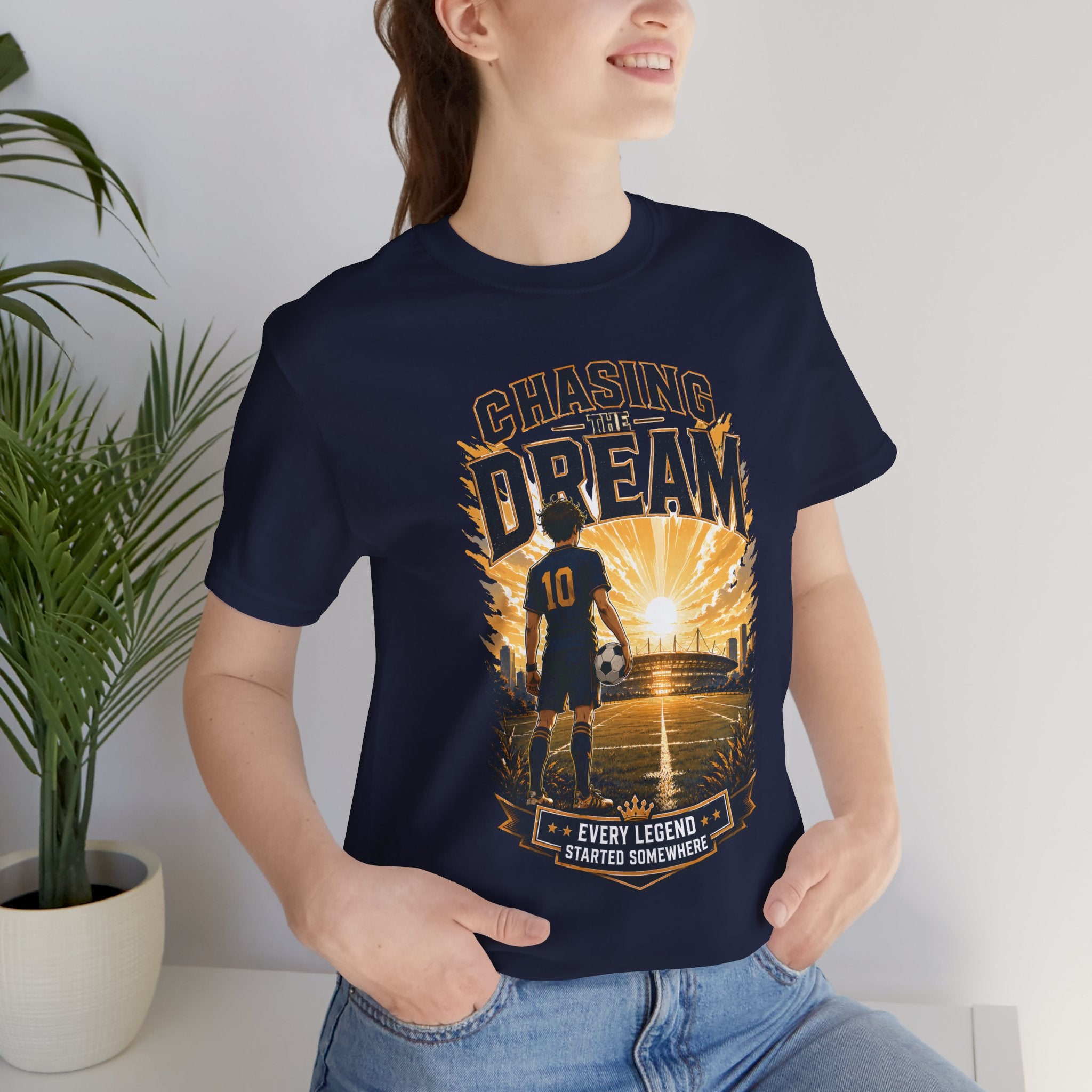 Soccer Tee — "Chasing the Dream" Inspirational Soccer Shirt