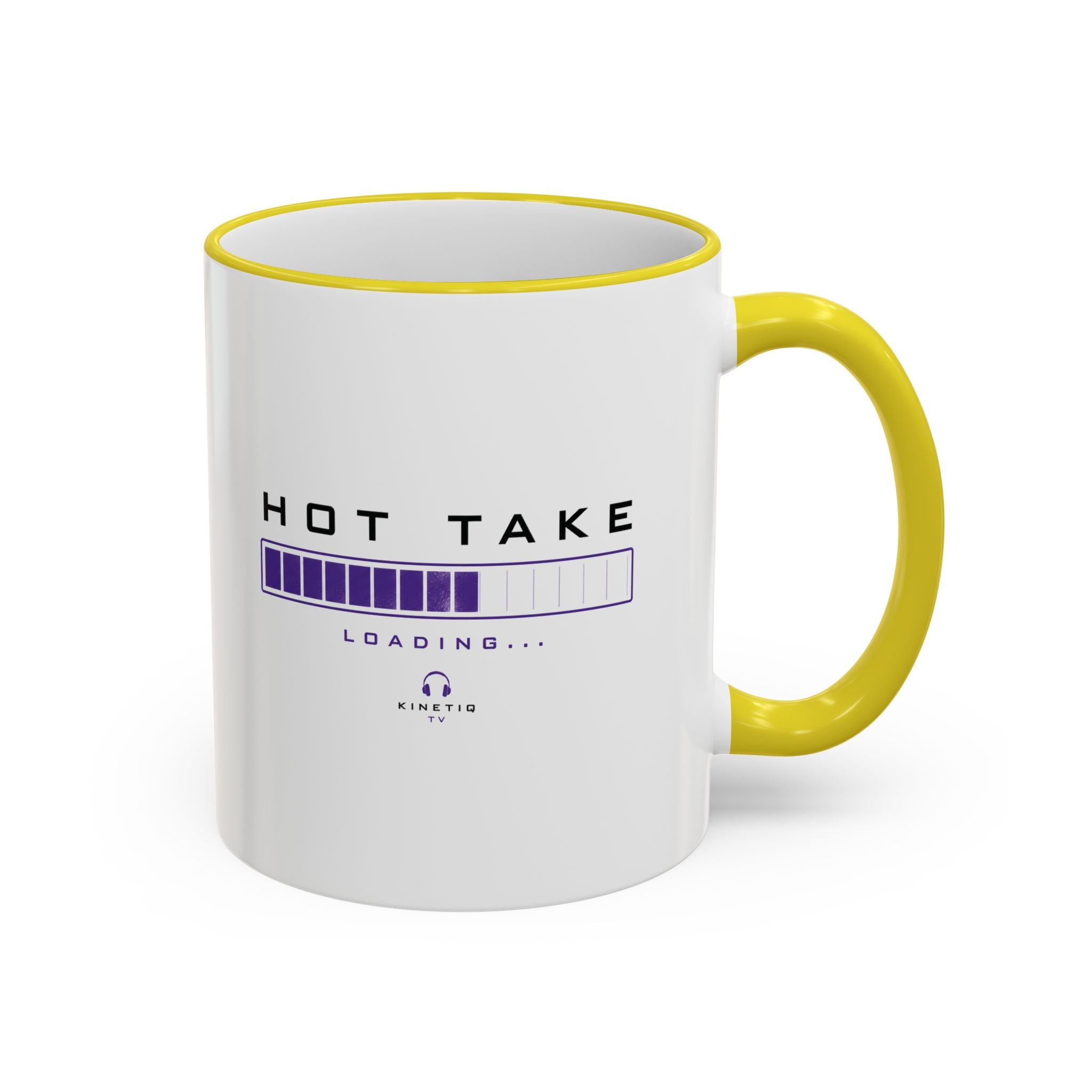 Hot Take Loading Mug — Funny Progress Bar Accent Rim & Handle Tea Coffee Cup