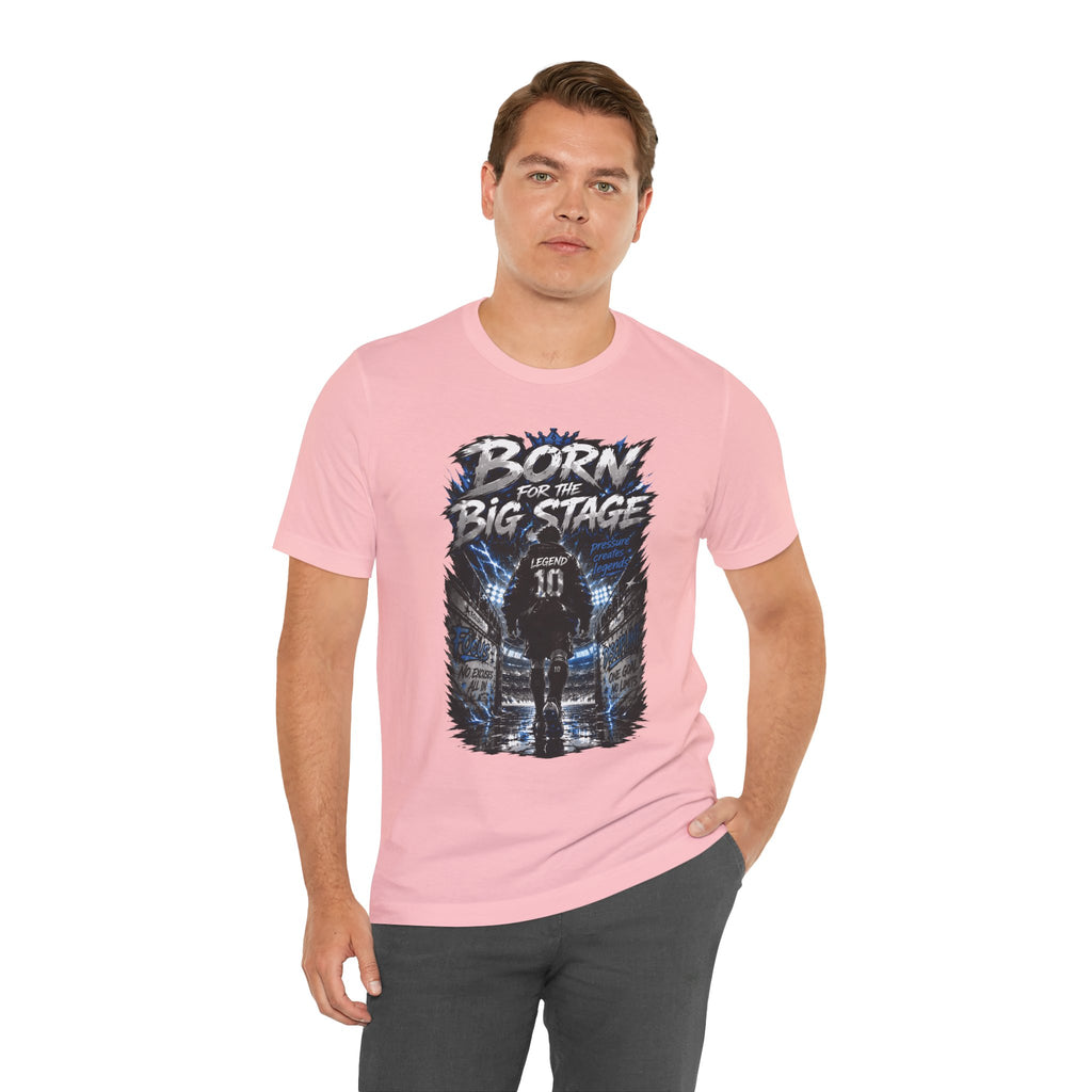 Soccer Player T‑Shirt — "Born for the Big Stage" Football Match Tee