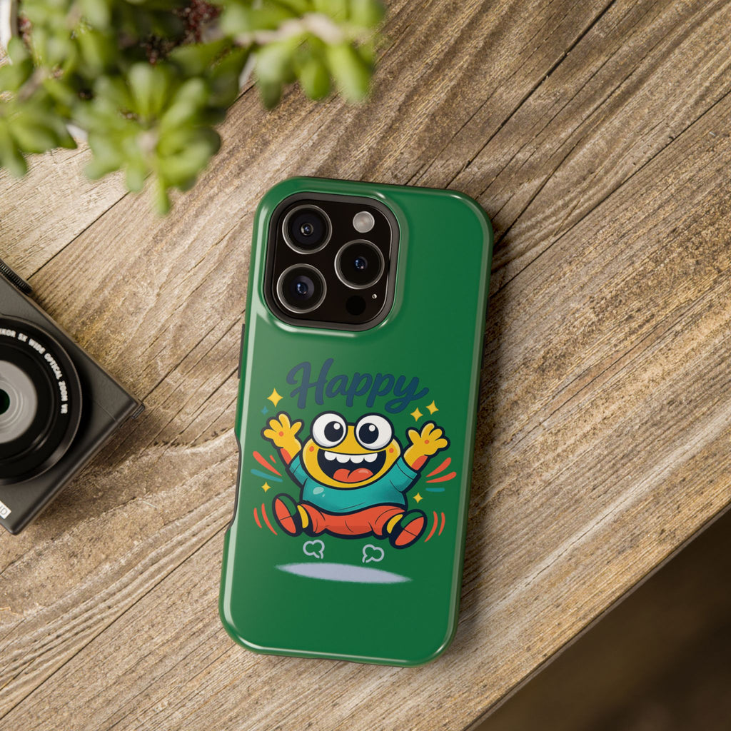 Happy Monster Magnetic Protective Phone Case Green