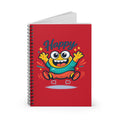 Happy Cartoon Monster Spiral Notebook — Ruled Journal for Kids & Teens