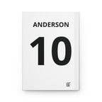 One Game One World Soccer Hardcover Journal — Personalized Name & Number
