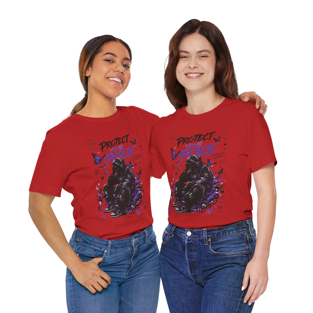 Protect Your Peace Gothic Butterfly Graphic T Shirt