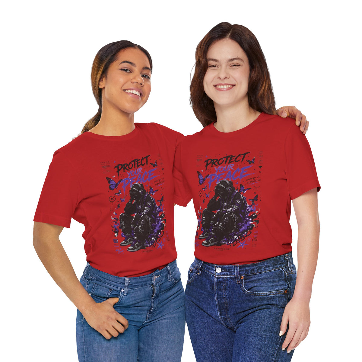 Protect Your Peace Gothic Butterfly Graphic T Shirt