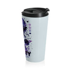 Galaxy Astronaut Travel Mug — "Dream Beyond Limits" Stainless Steel Tumbler (Glitter Iceberg)