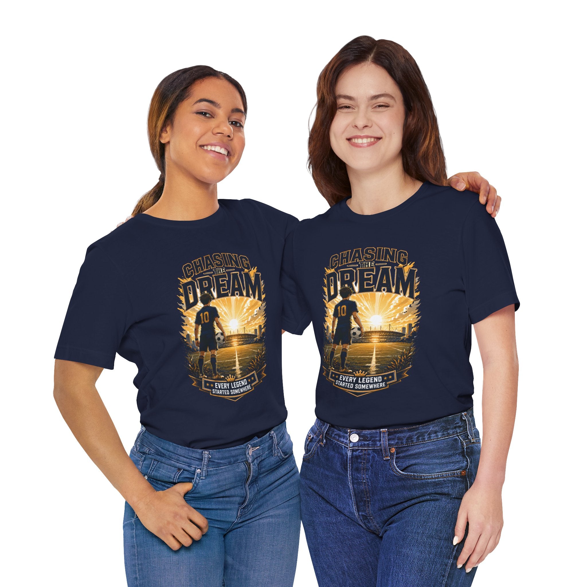 Soccer Tee — "Chasing the Dream" Inspirational Soccer Shirt