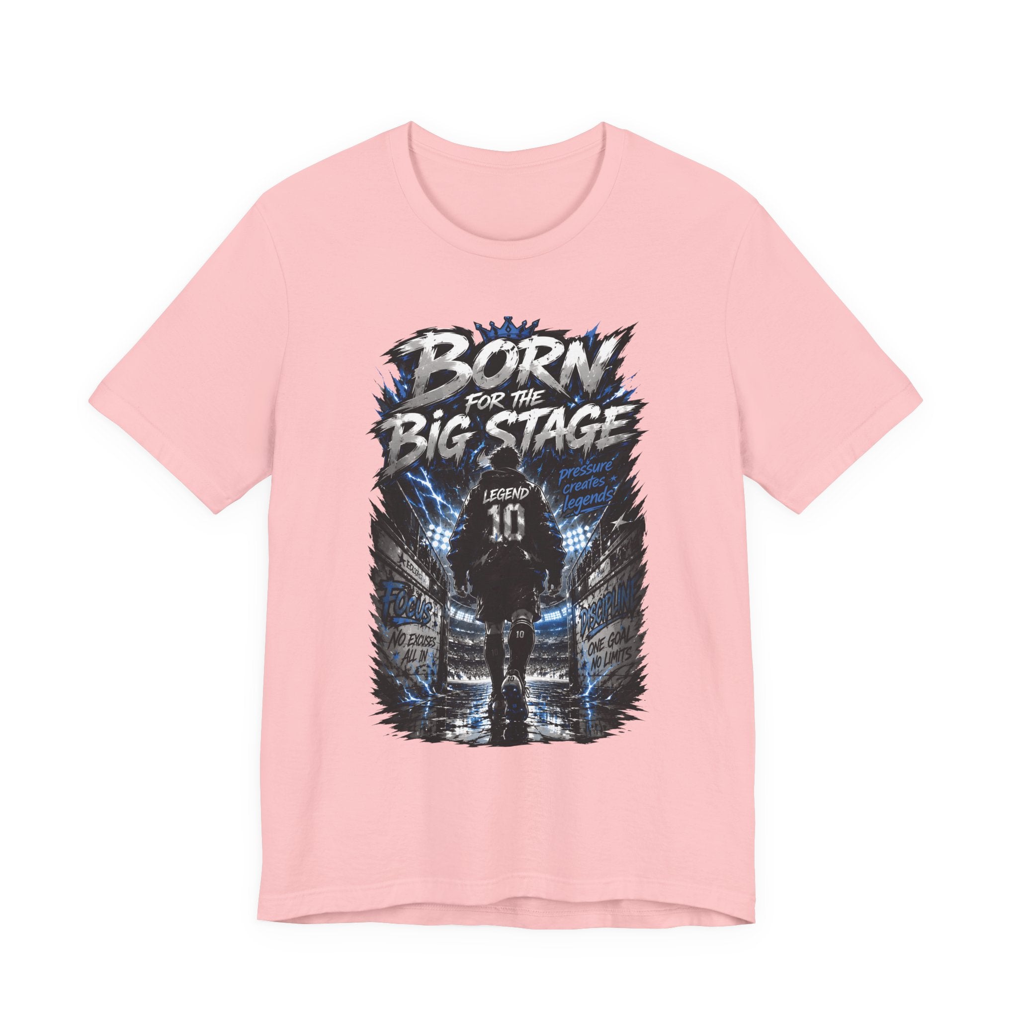 Soccer Player T‑Shirt — "Born for the Big Stage" Football Match Tee