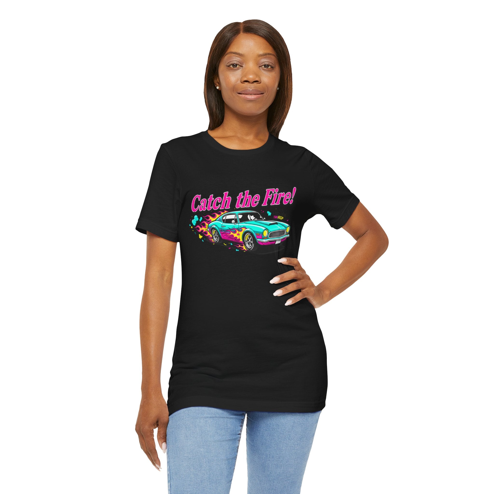 Retro Cartoon Dragster T-Shirt – Vintage Racing Flame Graphic Tee