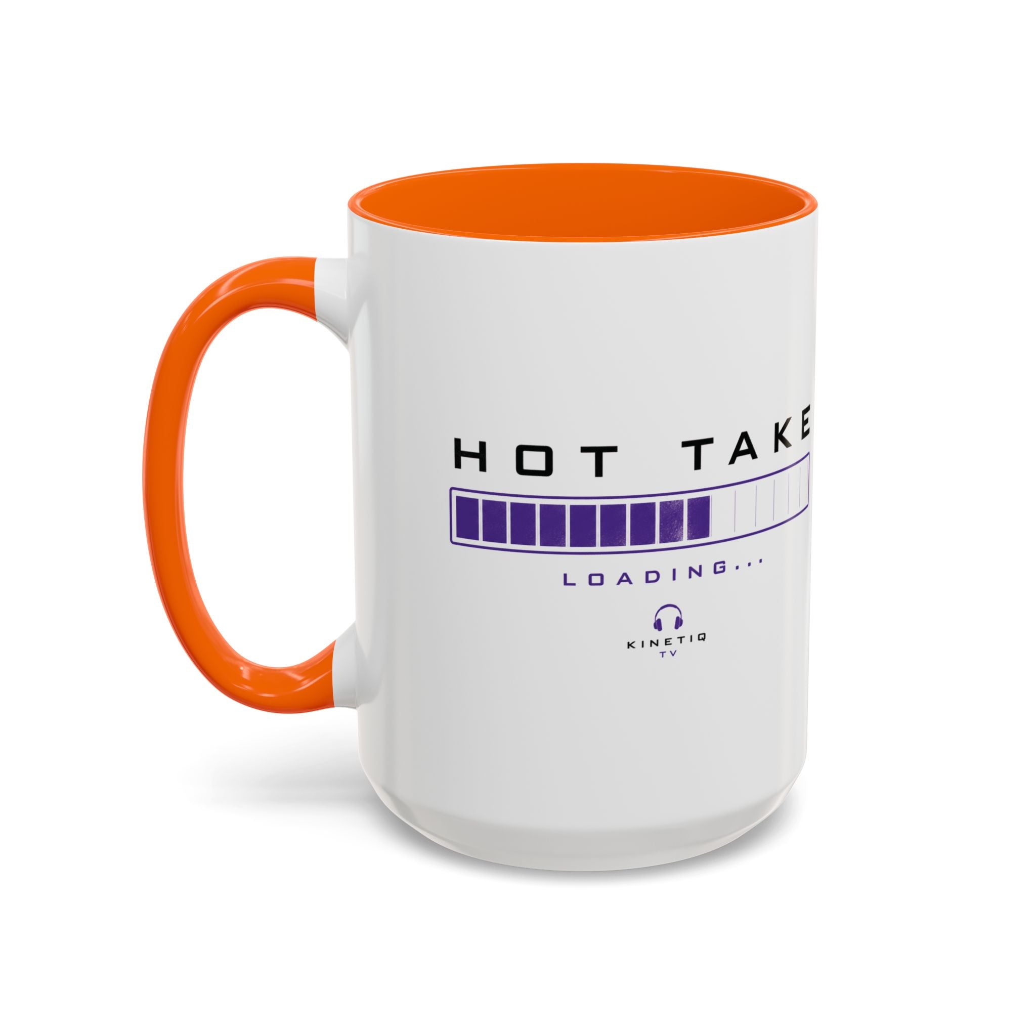 Accent Coffee Mug — "Hot Take Loading" Progress Bar Coffee Mug
