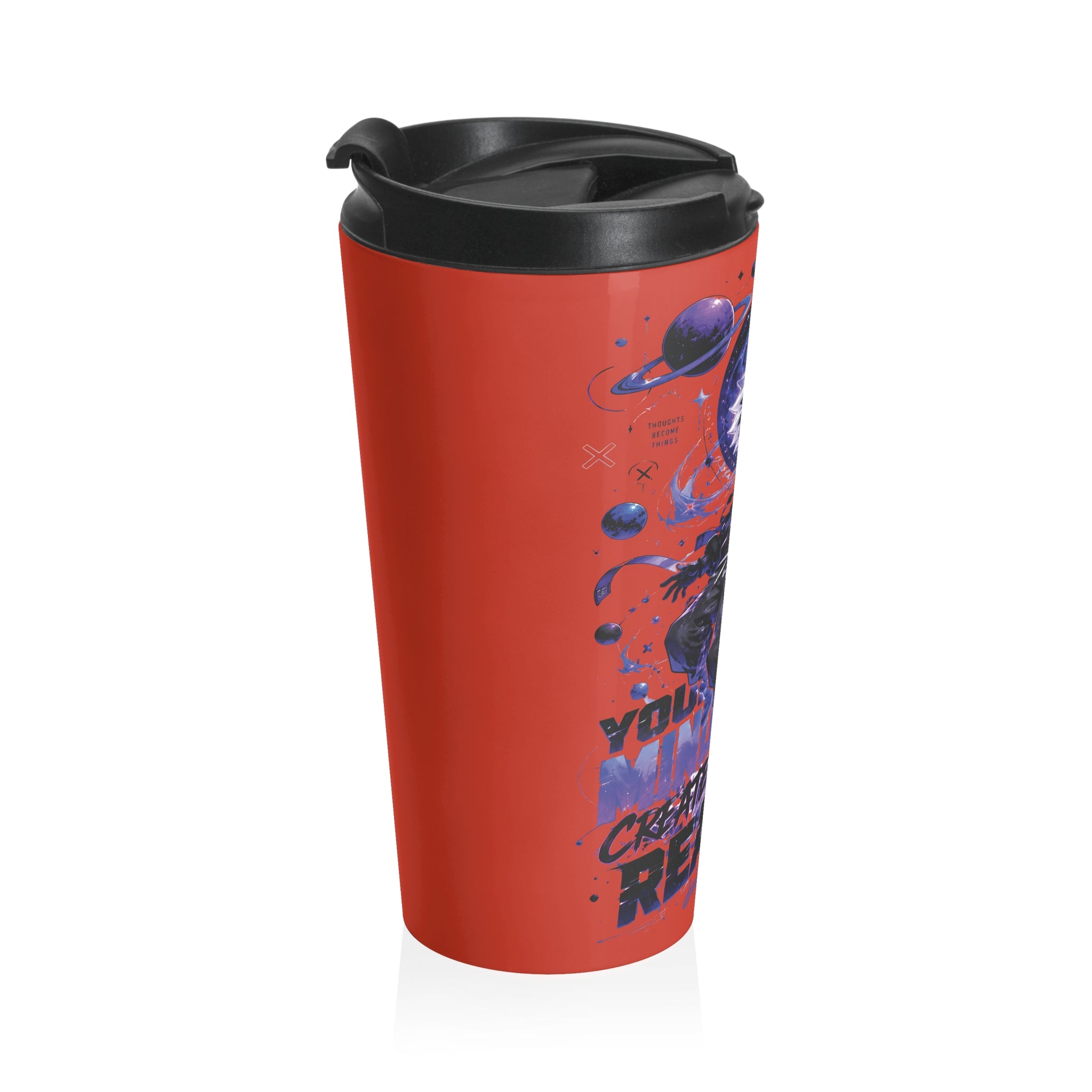 Your Mind Creates Reality Cosmic 15oz Travel Mug Magic Pink