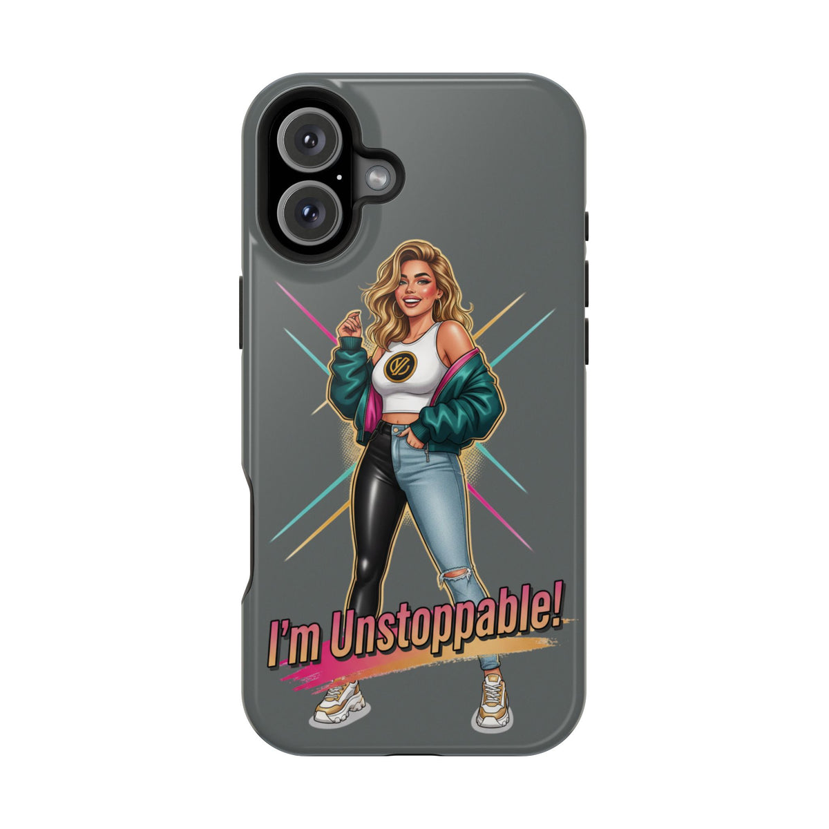 I'm Unstoppable Magnetic Protective Phone Case Gray