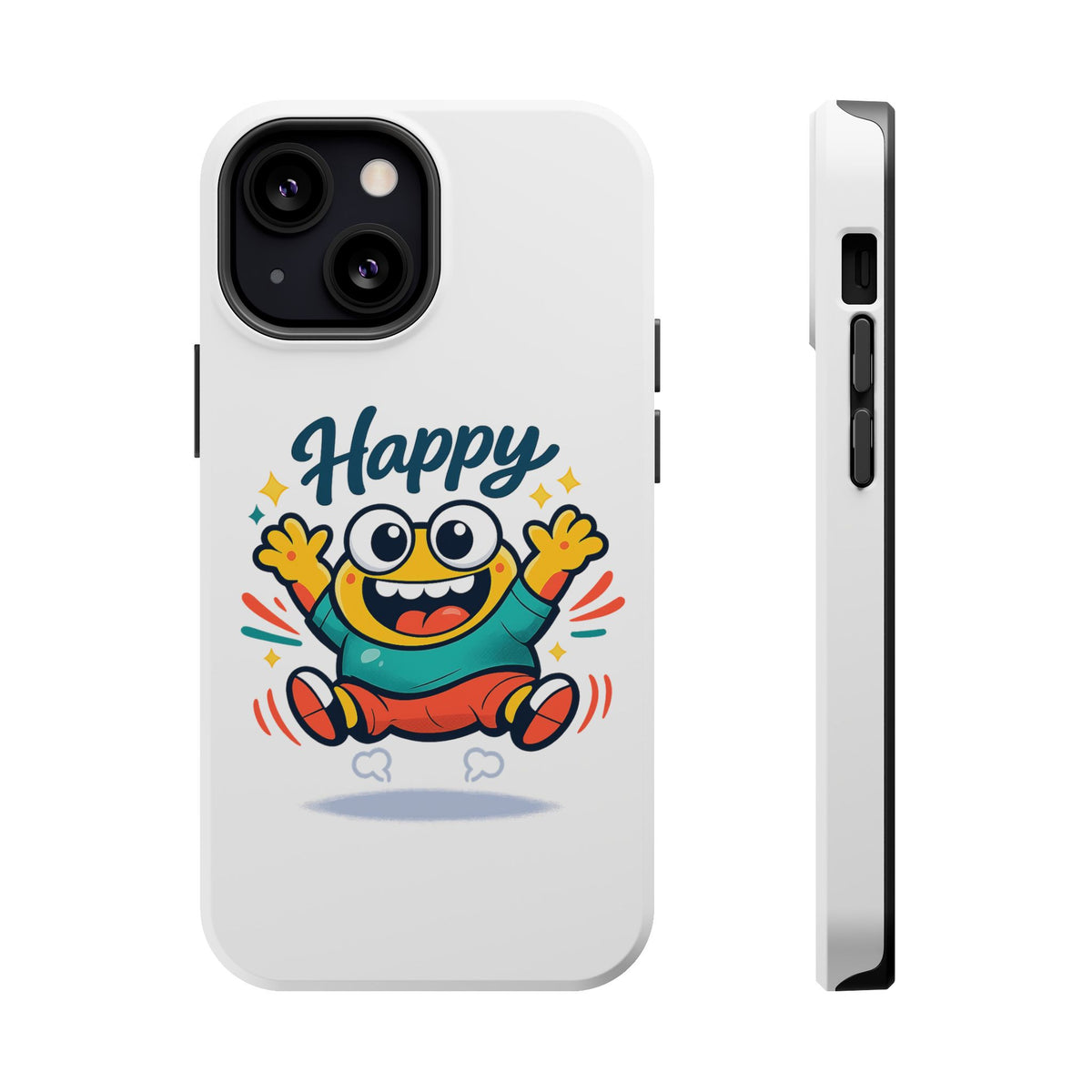 Happy Monster Magnetic Protective Phone Case White