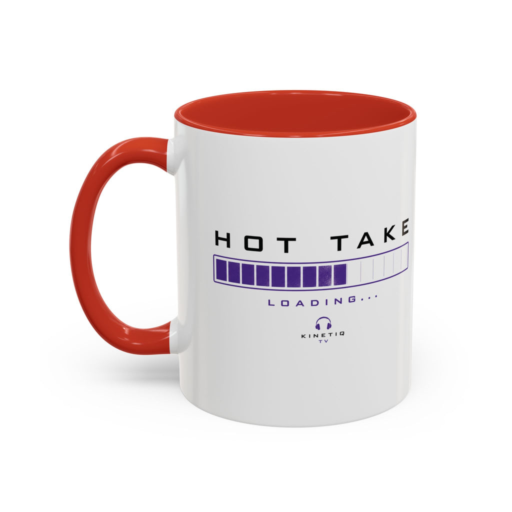 Accent Coffee Mug — "Hot Take Loading" Progress Bar Coffee Mug