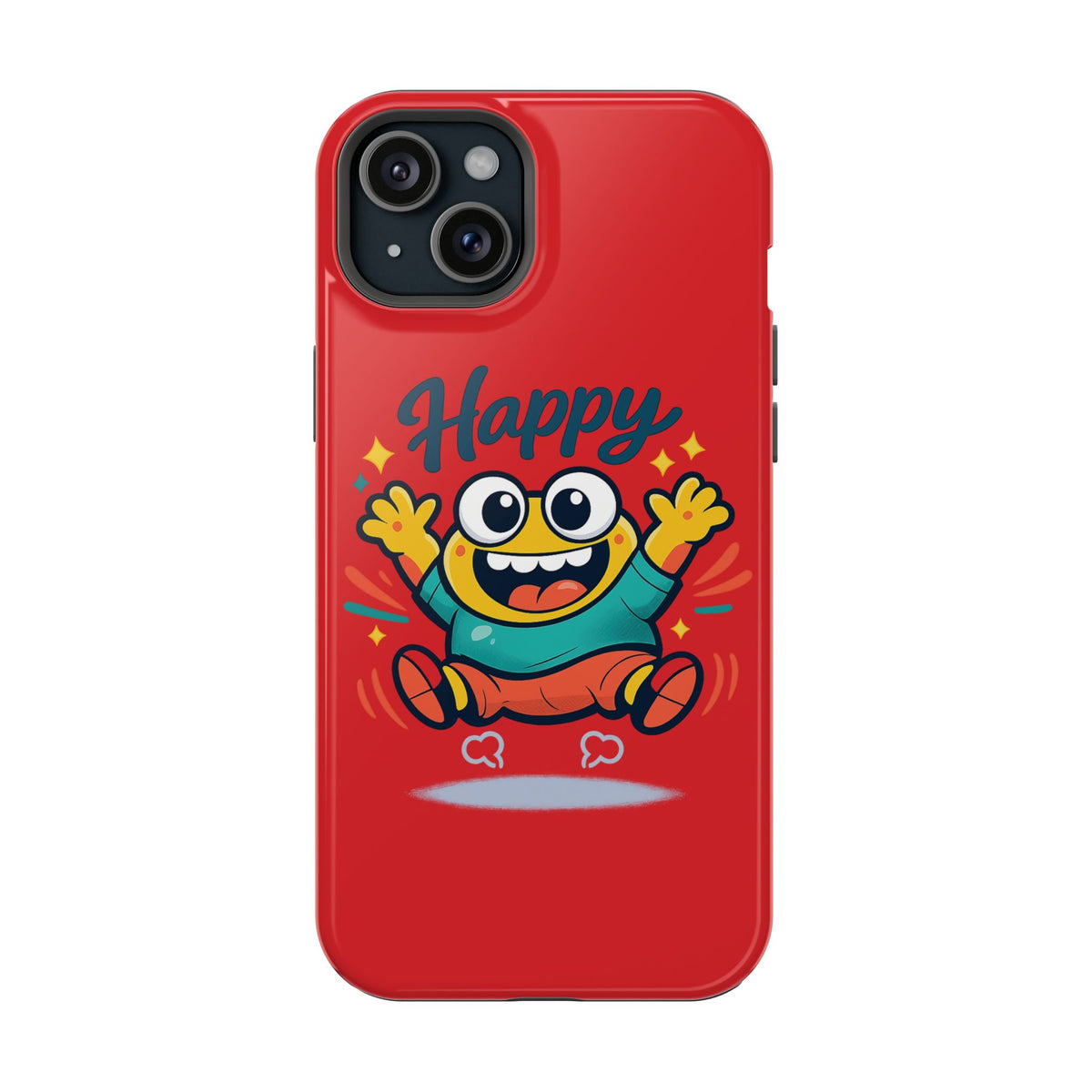 Happy Monster Magnetic Protective Phone Case Red
