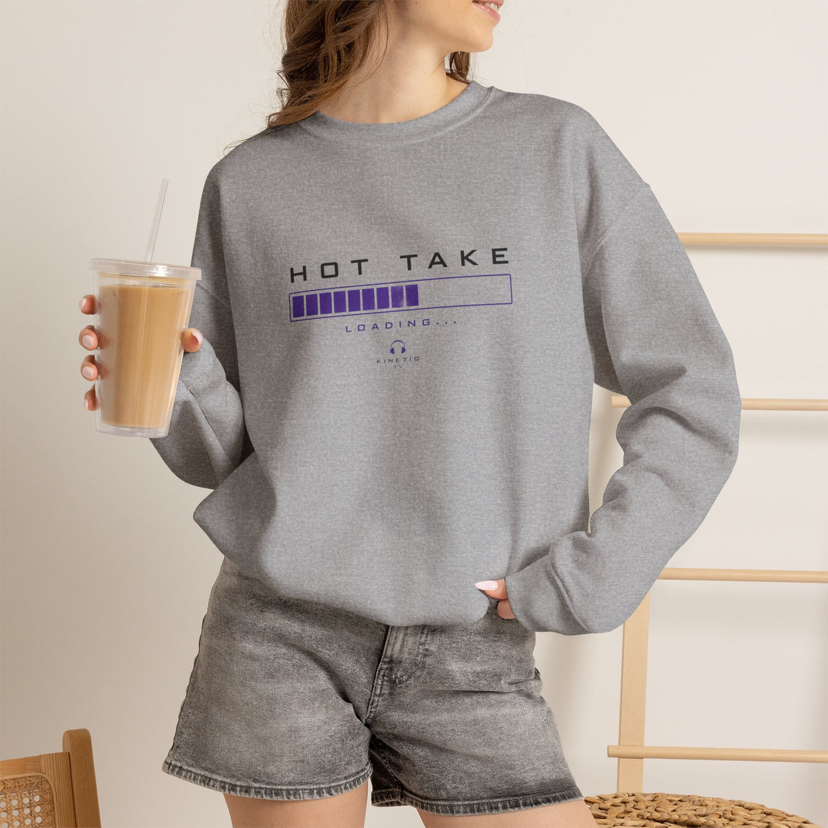 Hot Take Central Hot Take Loading Crewneck Sweatshirt