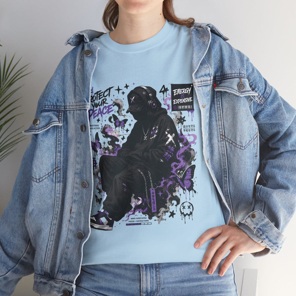 Peacekeeper Anime Graphic T Shirt Purple Streetwear Design
