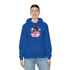 Cute Pink Heart Girl Hoodie — Cozy Graphic Sweatshirt