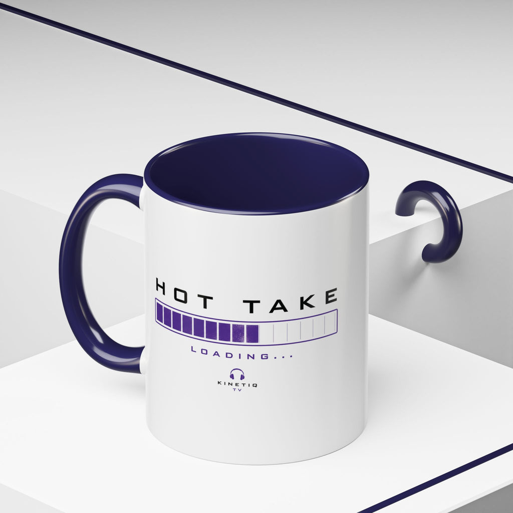 Accent Coffee Mug — "Hot Take Loading" Progress Bar Coffee Mug