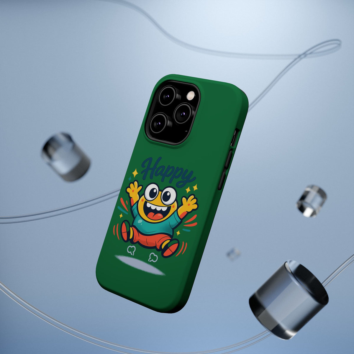 Happy Monster Magnetic Protective Phone Case Green