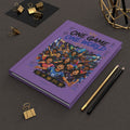 One Game One World Hardcover Journal — Soccer Fan Notebook with Customizable Name & Number