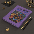 One Game One World Hardcover Journal — Soccer Fan Notebook with Customizable Name & Number