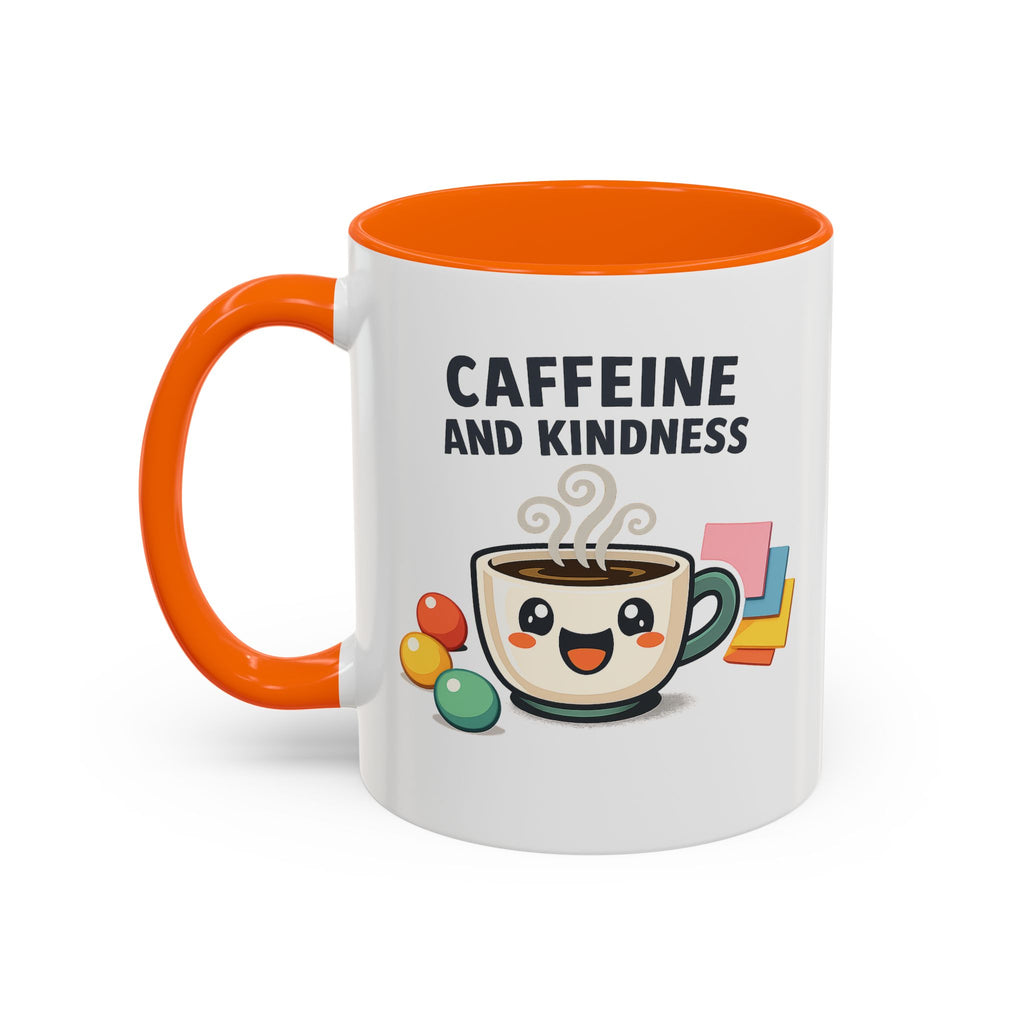 Caffeine and Kindness Coffee Mug – Ceramic Accent Mug (11oz / 15oz)
