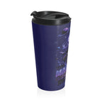 Galaxy Dreamer Stainless Steel Travel Mug — Cosmic Astronaut Design (Midnight)