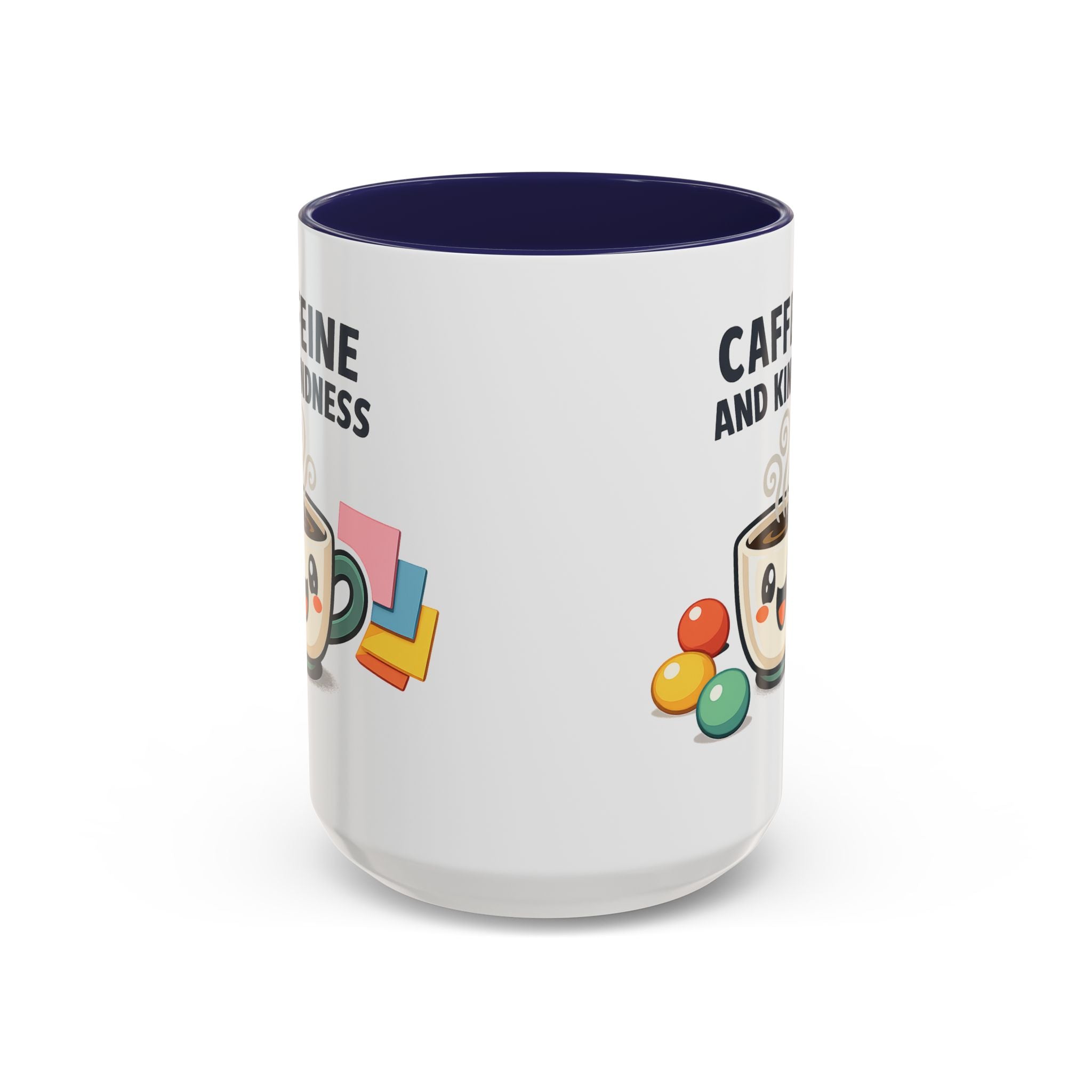 Caffeine and Kindness Coffee Mug – Ceramic Accent Mug (11oz / 15oz)
