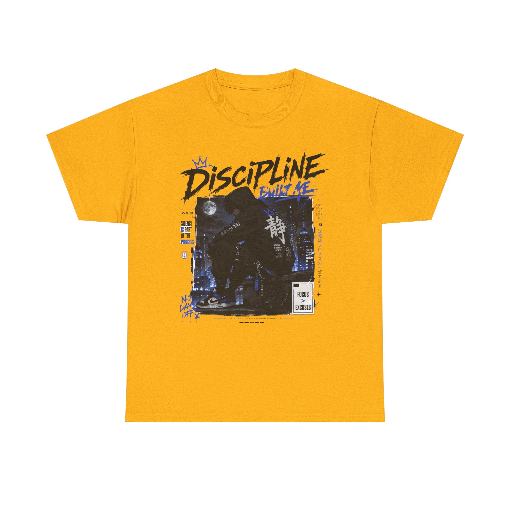 Discipline Anime Graphic Tee — Night Samurai Streetwear