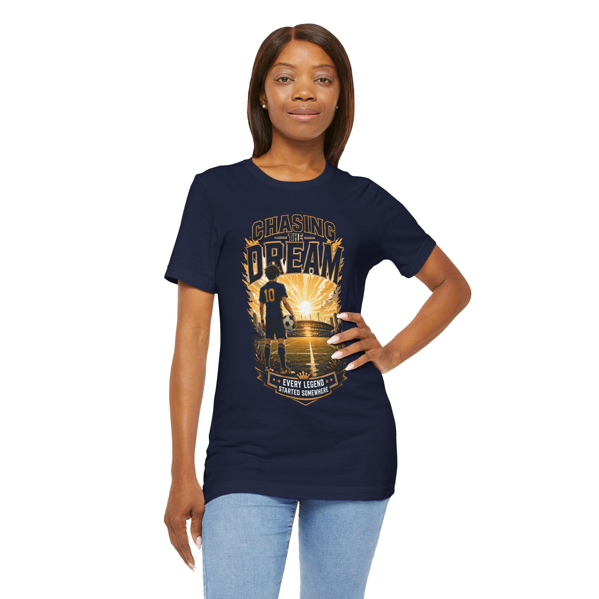 Soccer Tee — "Chasing the Dream" Inspirational Soccer Shirt