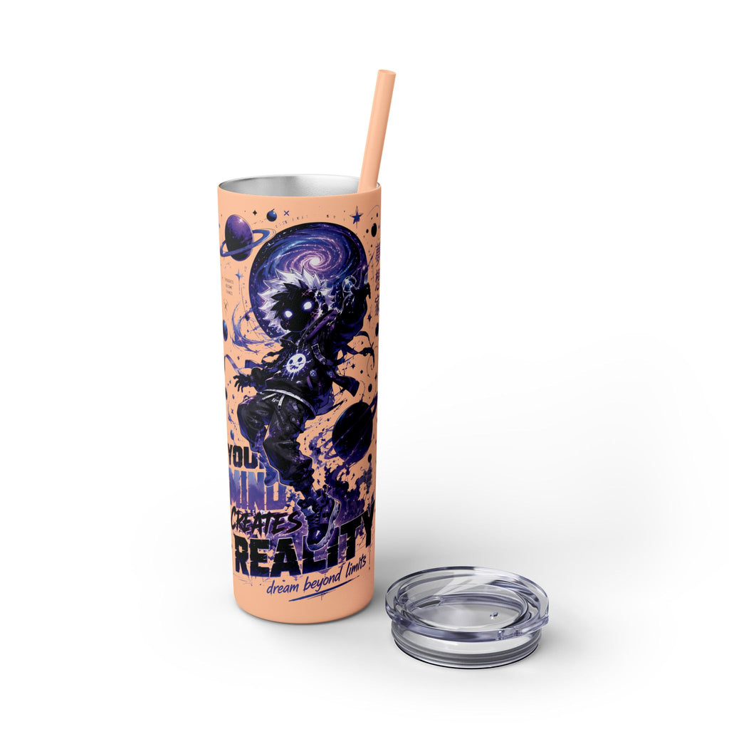 Galaxy Astronaut 20oz Skinny Tumbler with Straw – Cosmic Adventure Drink Cup