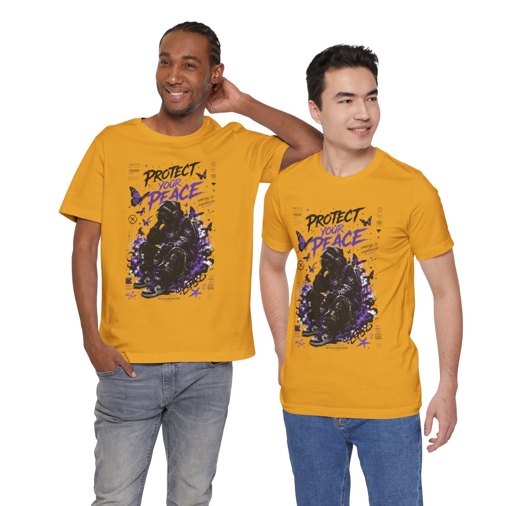 Protect Your Peace T-Shirt — Gothic Butterfly Graphic Tee