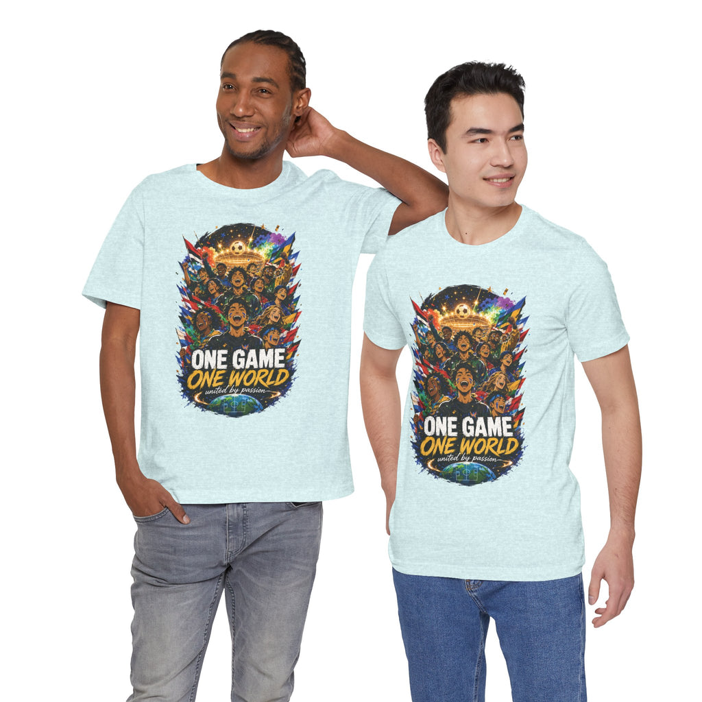 Soccer Graphic Tee - "One Game One World" Graphic T-Shirt