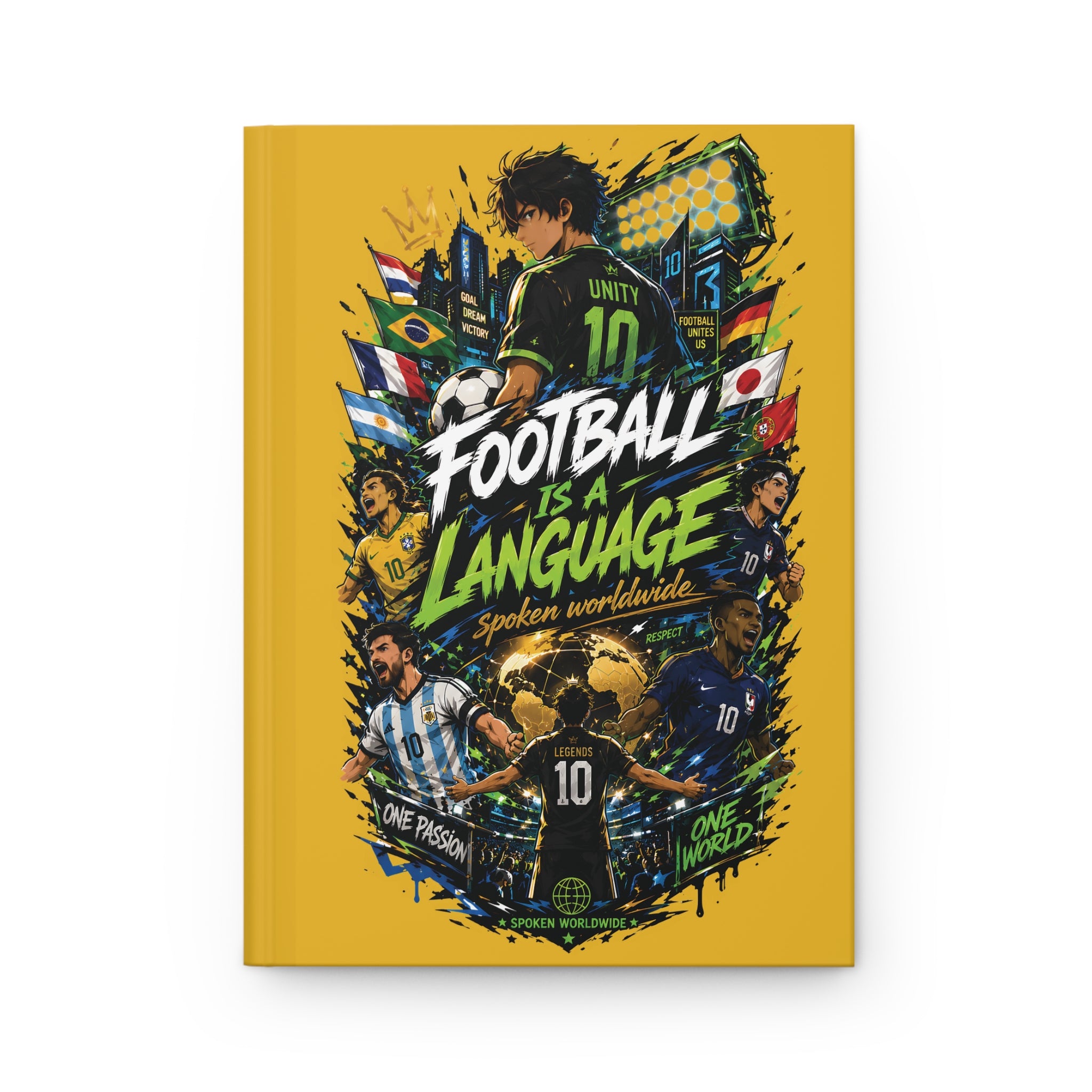 Football Is a Language Hardcover Journal — Soccer Fans Notebook