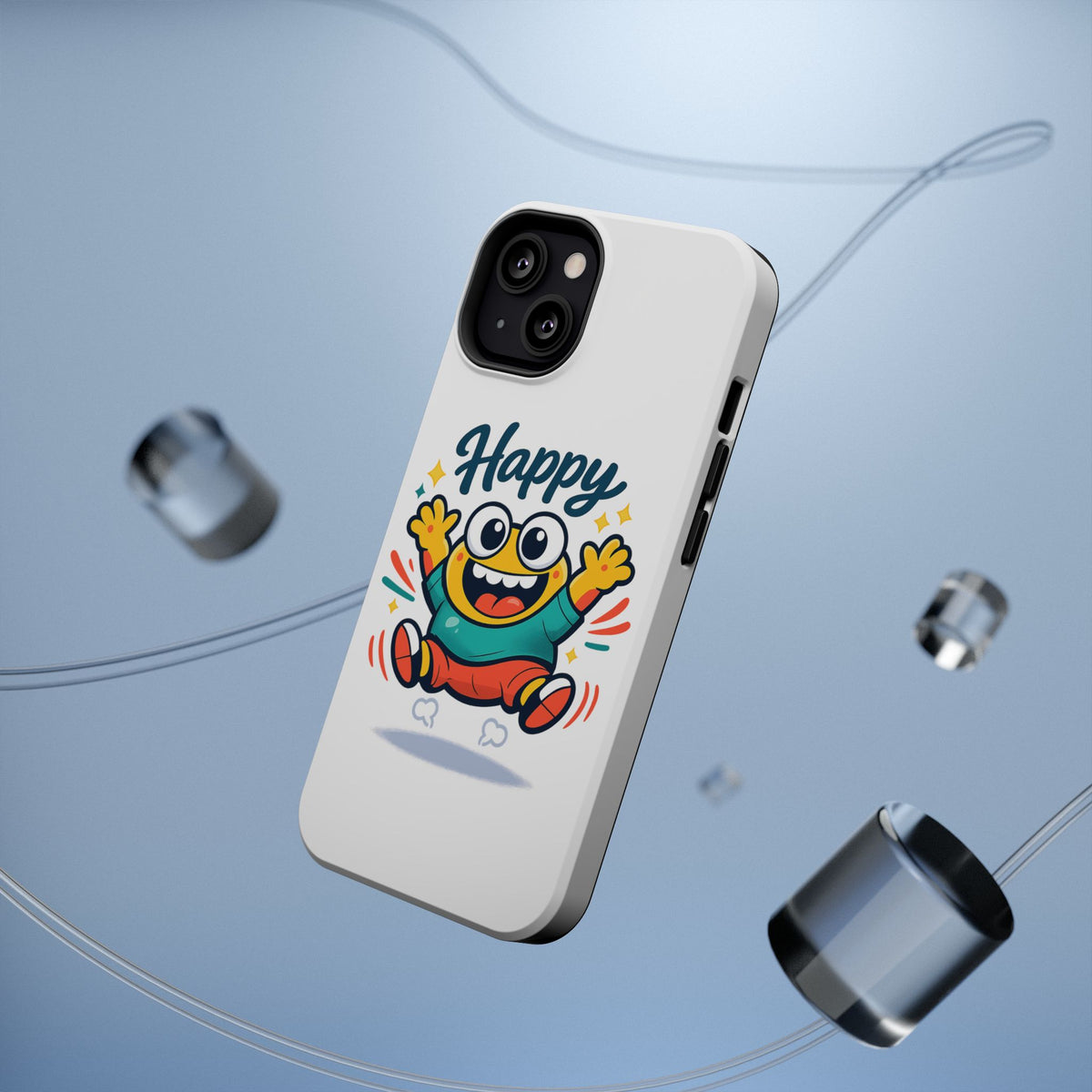 Happy Monster Magnetic Protective Phone Case White