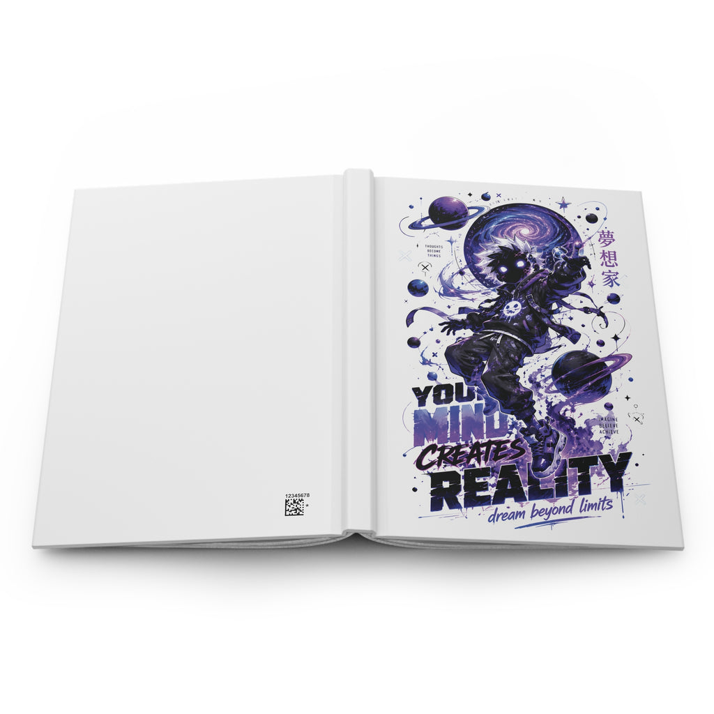 Space Dreamer Hardcover Journal — "Your Mind Creates Reality" Motivational Notebook